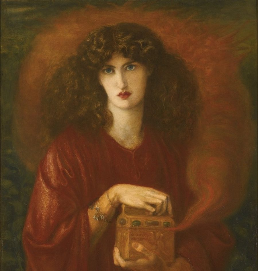 Pandora holding her box: Dante Gabriel Rossetti's painting of 1871